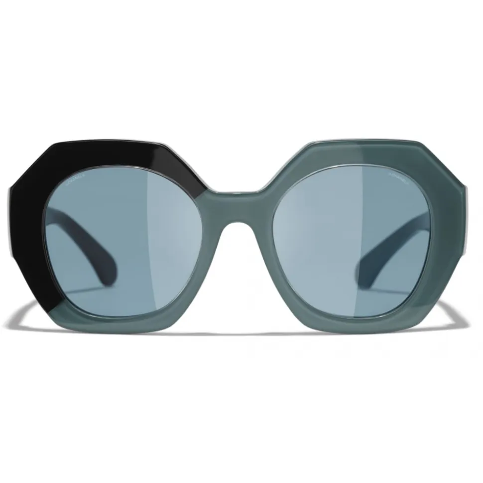 Chanel - Round Sunglasses - Black Green Blue - Chanel Eyewear - Avvenice