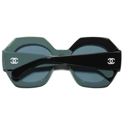 Chanel - Round Sunglasses - Black Green Blue - Chanel Eyewear - Avvenice