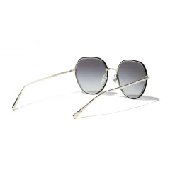 Chanel - Round Sunglasses - Gold Black Gray - Chanel Eyewear - Avvenice