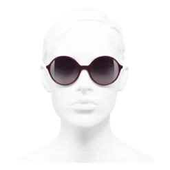 Chanel - Round Sunglasses - Red Burgundy - Chanel Eyewear - Avvenice
