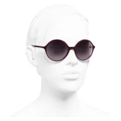 Chanel - Round Sunglasses - Red Burgundy - Chanel Eyewear - Avvenice