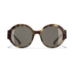 Chanel - Round Sunglasses - Tortoise Brown - Chanel Eyewear - Avvenice