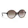 Chanel - Round Sunglasses - Dark Tortoise Brown - Chanel Eyewear - Avvenice