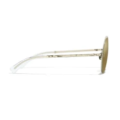 Chanel - Round Sunglasses - Gold - Chanel Eyewear - Avvenice