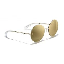 Chanel - Round Sunglasses - Gold - Chanel Eyewear - Avvenice