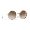 Chanel - Round Sunglasses - Gold Brown - Chanel Eyewear - Avvenice