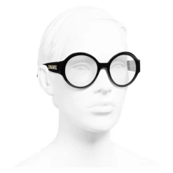 Chanel - Round Sunglasses - Black Transparent - Chanel Eyewear - Avvenice