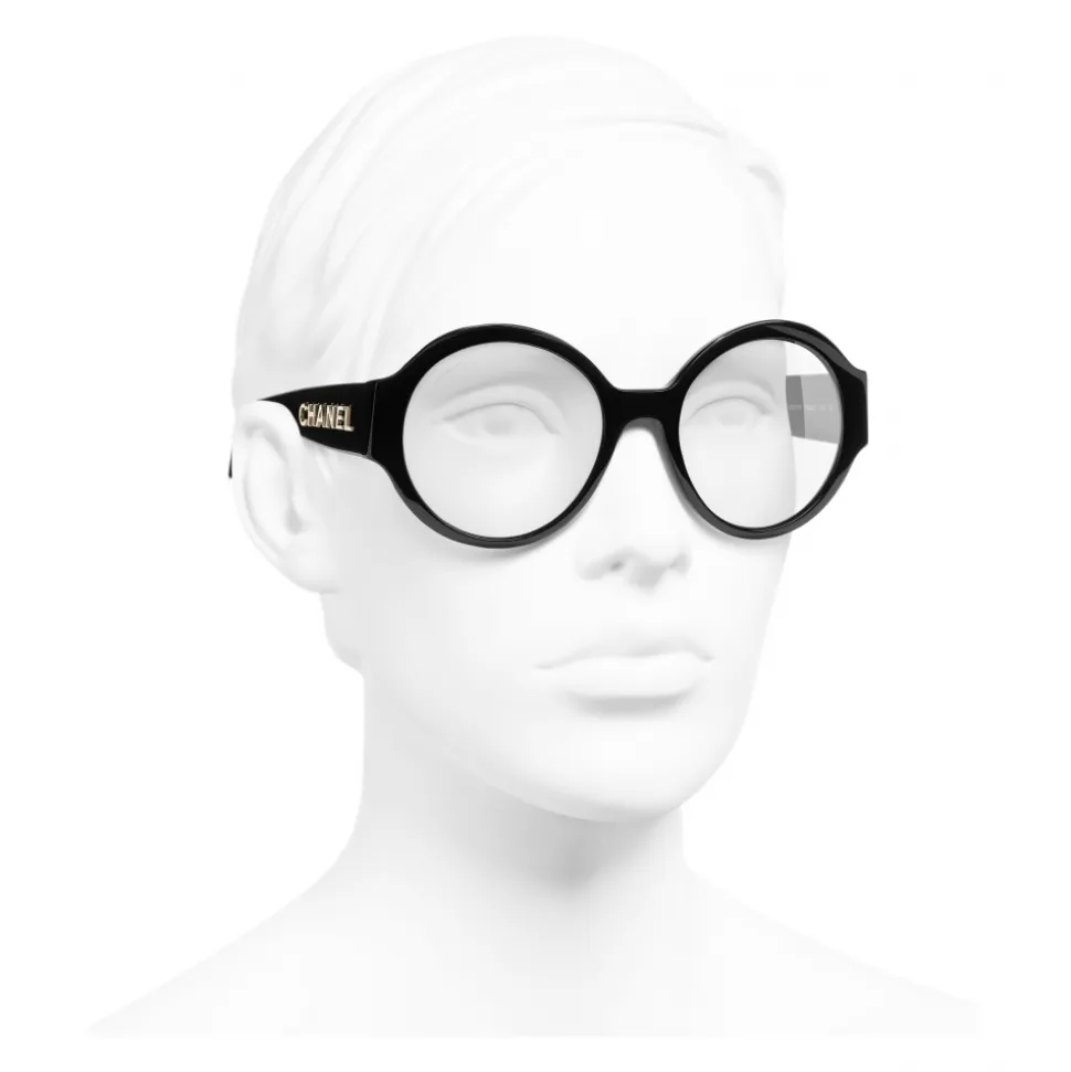 Chanel - Round Sunglasses - Black Transparent - Chanel Eyewear - Avvenice