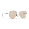 Chanel - Round Sunglasses - Silver Beige - Chanel Eyewear - Avvenice