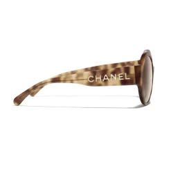 Chanel - Round Sunglasses - Light Tortoise Brown - Chanel Eyewear - Avvenice