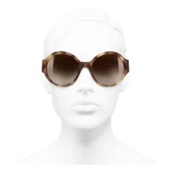 Chanel - Round Sunglasses - Light Tortoise Brown - Chanel Eyewear - Avvenice