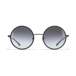 Chanel - Round Sunglasses - Black Gray- Chanel Eyewear - Avvenice