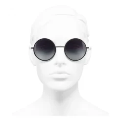 Chanel - Round Sunglasses - Black Gray- Chanel Eyewear - Avvenice