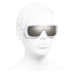 Chanel - Shield Sunglasses - White Gold - Chanel Eyewear - Avvenice