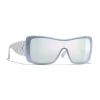 Chanel - Shield Sunglasses - Light Blue Mirror - Chanel Eyewear - Avvenice