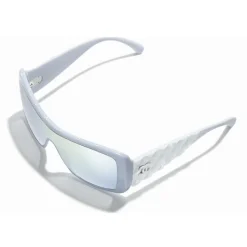 Chanel - Shield Sunglasses - Light Blue Mirror - Chanel Eyewear - Avvenice