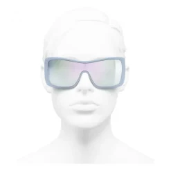 Chanel - Shield Sunglasses - Light Blue Mirror - Chanel Eyewear - Avvenice