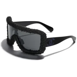 Chanel - Shield Sunglasses - Black Gray - Chanel Eyewear - Avvenice