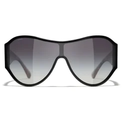 Chanel - Shield Sunglasses - Black Gray - Chanel Eyewear - Avvenice