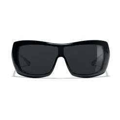 Chanel - Shield Sunglasses - Black Gray - Chanel Eyewear - Avvenice