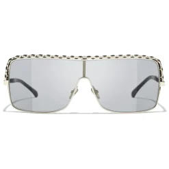 Chanel - Shield Sunglasses - Light Gray - Chanel Eyewear - Avvenice