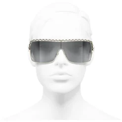 Chanel - Shield Sunglasses - Light Gray - Chanel Eyewear - Avvenice