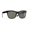 Chanel - Shield Sunglasses - Black Beige Brown - Chanel Eyewear - Avvenice