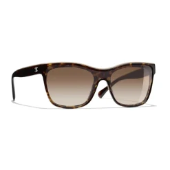 Chanel - Shield Sunglasses - Dark Tortoise Brown - Chanel Eyewear - Avvenice