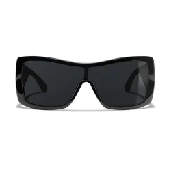 Chanel - Shield Sunglasses - Black Gray - Chanel Eyewear - Avvenice