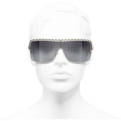 Chanel - Shield Sunglasses - Gray Gradient - Chanel Eyewear - Avvenice