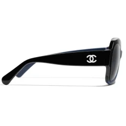 Chanel - Square Sunglasses - Black Blue - Chanel Eyewear - Avvenice