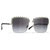 Chanel - Square Sunglasses - Gray Gradient - Chanel Eyewear - Avvenice