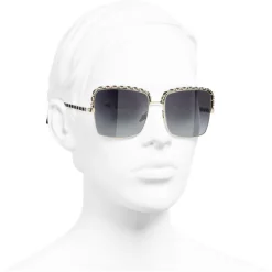 Chanel - Square Sunglasses - Gray Gradient - Chanel Eyewear - Avvenice