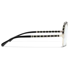 Chanel - Square Sunglasses - Gold Transparent - Chanel Eyewear - Avvenice