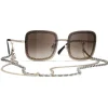 Chanel - Square Sunglasses - Gold Brown - Chanel Eyewear - Avvenice