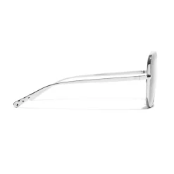 Chanel - Square Sunglasses - Silver Light Gray - Chanel Eyewear - Avvenice