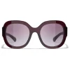 Chanel - Square Sunglasses - Dark Red - Chanel Eyewear - Avvenice