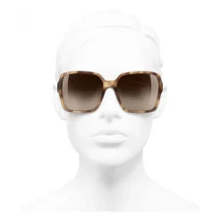 Chanel - Square Sunglasses - Light Tortoise Brown - Chanel Eyewear - Avvenice