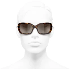 Chanel - Square Sunglasses - Dark Tortoise Brown - Chanel Eyewear - Avvenice