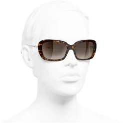 Chanel - Square Sunglasses - Dark Tortoise Brown - Chanel Eyewear - Avvenice