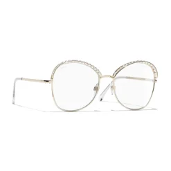 Chanel - Square Sunglasses - Gold Transparent - Chanel Eyewear - Avvenice