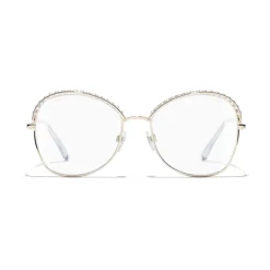 Chanel - Square Sunglasses - Gold Transparent - Chanel Eyewear - Avvenice