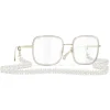 Chanel - Square Sunglasses - Gold Transparent - Chanel Eyewear - Avvenice