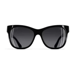 Chanel - Square Sunglasses - Black Gray - Chanel Eyewear - Avvenice