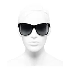 Chanel - Square Sunglasses - Black Gray - Chanel Eyewear - Avvenice