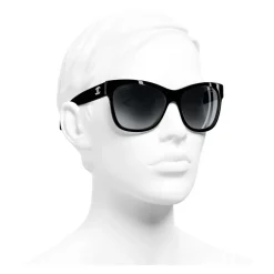 Chanel - Square Sunglasses - Black Gray - Chanel Eyewear - Avvenice