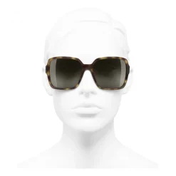 Chanel - Square Sunglasses - Tortoise Brown - Chanel Eyewear - Avvenice
