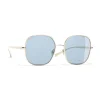 Chanel - Square Sunglasses - Gold Light Blue - Chanel Eyewear - Avvenice