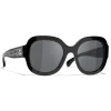 Chanel - Square Sunglasses - Black Gray - Chanel Eyewear - Avvenice
