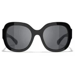 Chanel - Square Sunglasses - Black Gray - Chanel Eyewear - Avvenice